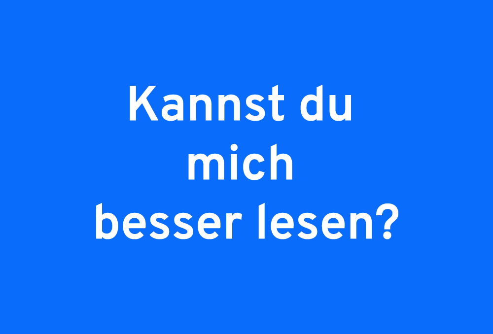 Bild guter Kontrast